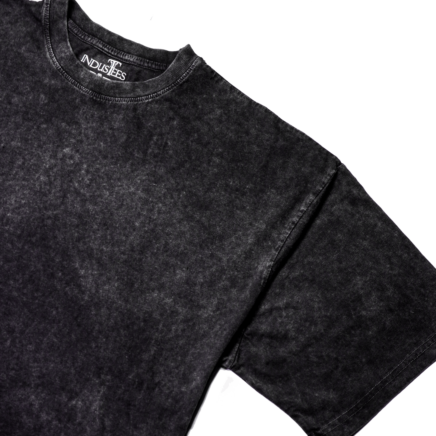 Midnight Black Acid Wash Oversized Drop Shoulder Premium T-Shirt V1