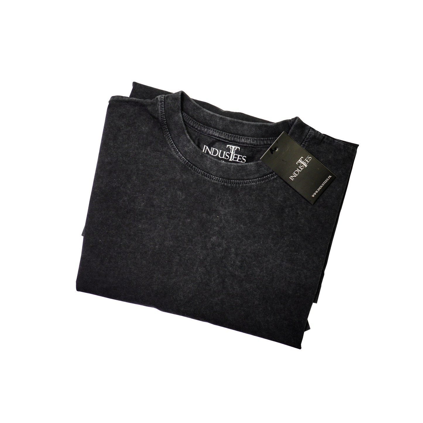 Midnight Black Acid Wash Oversized Drop Shoulder Premium T-Shirt V1
