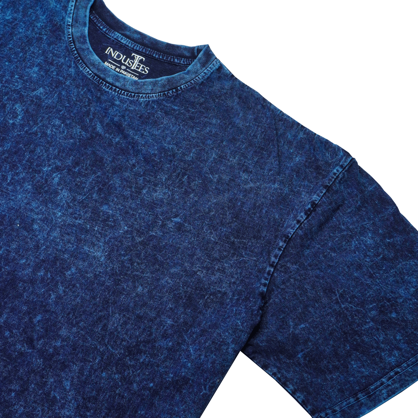 Cosmic Blue Acid Wash Oversized Drop Shoulder Premium T-Shirt V1