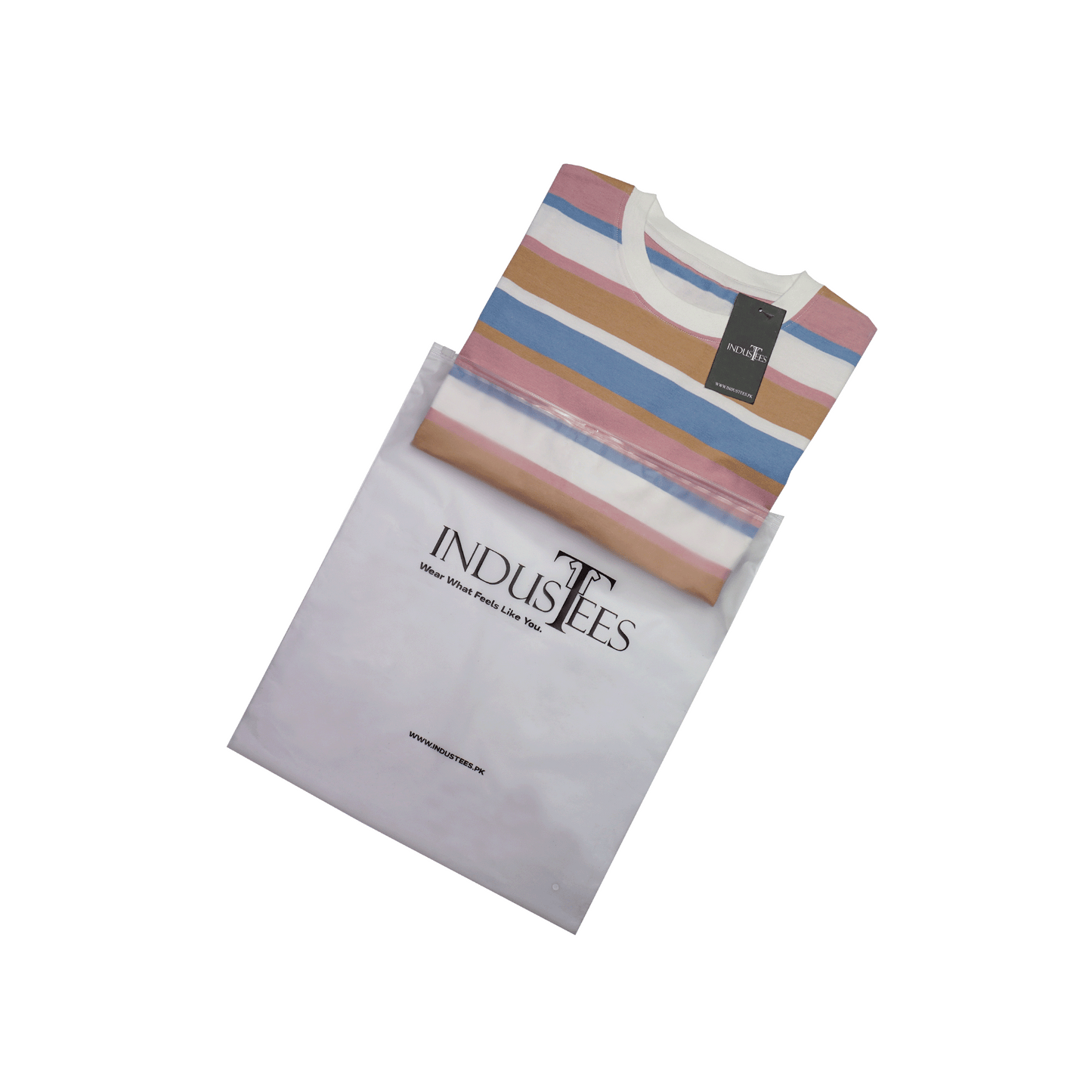 MIx Color Crew Neck Striped Tee