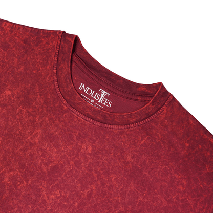 Oxy Maroon Acid Wash Oversized Drop Shoulder Premium T-Shirt V1