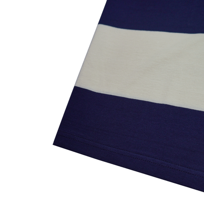 Portside Blue Crew Neck Striped Tee