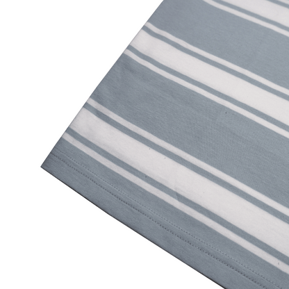Graphite Wave Crew Neck Striped Tee
