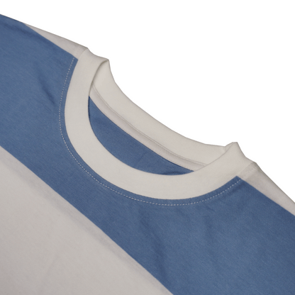 Aqua Frost Crew Neck Striped Tee